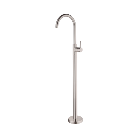 An image of Nero Tapware Mecca Freestanding Bath Mixer Brushed Nickel