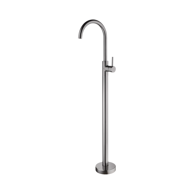 An image of Nero Tapware Mecca Freestanding Bath Mixer Gun Metal