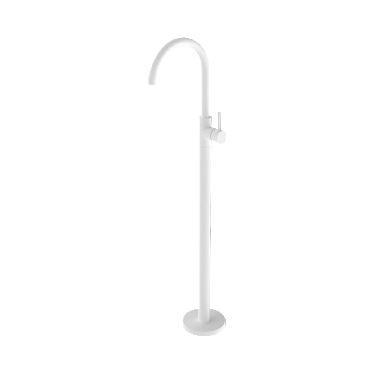 An image of Nero Tapware Mecca Freestanding Bath Mixer Matte White
