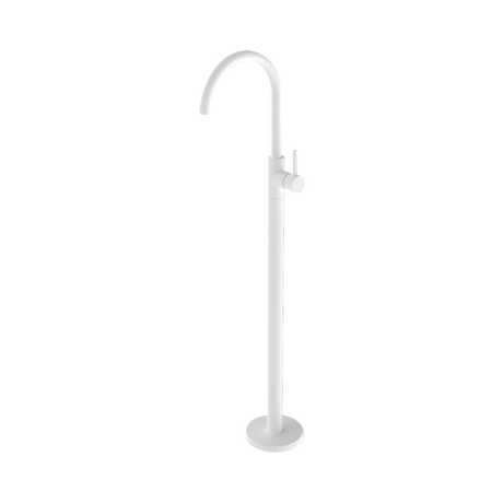 An image of Nero Tapware Mecca Freestanding Bath Mixer Matte White