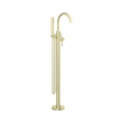 An image of Nero Tapware Mecca Round Freestanding Mixer With Hand Shower Brushed Gold