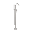An image of Nero Tapware Mecca Round Freestanding Mixer With Hand Shower Brushed Nickel