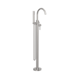 An image of Nero Tapware Mecca Round Freestanding Mixer With Hand Shower Brushed Nickel