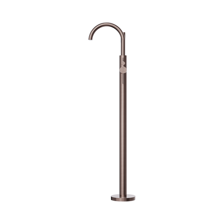 An image of Nero Tapware Mecca Round Freestanding Mixer With Hand Shower Brushed Bronze
