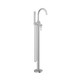 An image of Nero Tapware Mecca Round Freestanding Mixer With Hand Shower Chrome