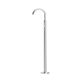 An image of Nero Tapware Mecca Round Freestanding Mixer With Hand Shower Chrome