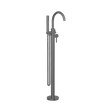 An image of Nero Tapware Mecca Round Freestanding Mixer With Hand Shower Gun Metal