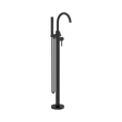 An image of Nero Tapware Mecca Round Freestanding Mixer With Hand Shower Matte Black