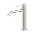 An image of Nero Tapware Mecca Mid Tall Basin Mixer Brushed Nickel