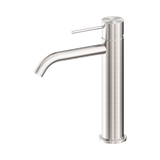An image of Nero Tapware Mecca Mid Tall Basin Mixer Brushed Nickel