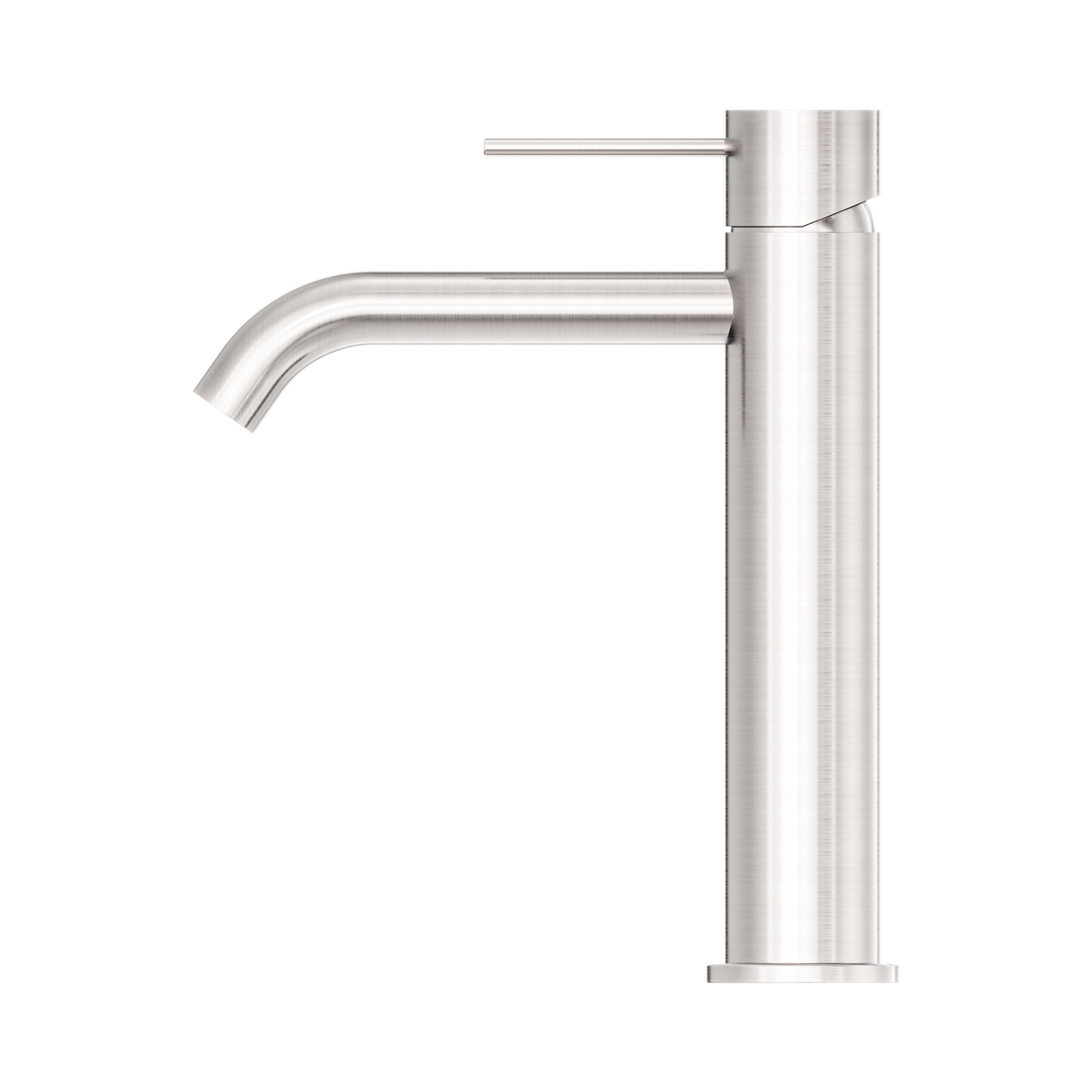 An image of Nero Tapware Mecca Mid Tall Basin Mixer Brushed Nickel