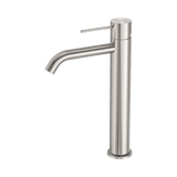 An image of Nero Tapware Mecca Tall Basin Mixer Brushed Nickel