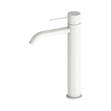 An image of Nero Tapware Mecca Tall Basin Mixer Matte White