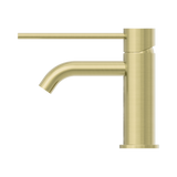 An image of Nero Tapware Mecca Care Basin Mixer Brushed Gold