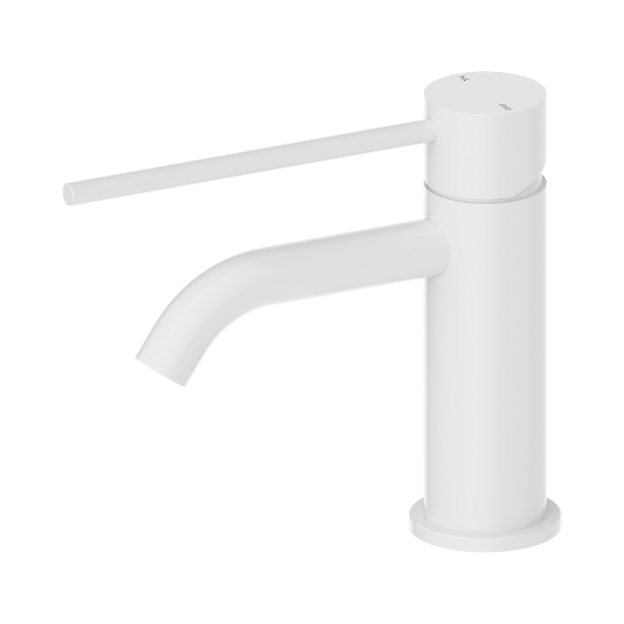 An image of Nero Tapware Mecca Care Basin Mixer Matte White