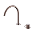 An image of Nero Tapware Mecca Hob Bath/Kitchen Mixer Set Arc Spout Brushed Bronze