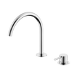 An image of Nero Tapware Mecca Hob Bath/Kitchen Mixer Set Arc Spout Chrome