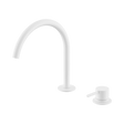 An image of Nero Tapware Mecca Hob Bath/Kitchen Mixer Set Arc Spout Matte White