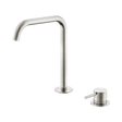 An image of Nero Tapware Mecca Hob Bath/Kitchen Mixer Set Edge Spout Brushed Nickel