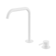 An image of Nero Tapware Mecca Hob Bath/Kitchen Mixer Set Edge Spout Matte White