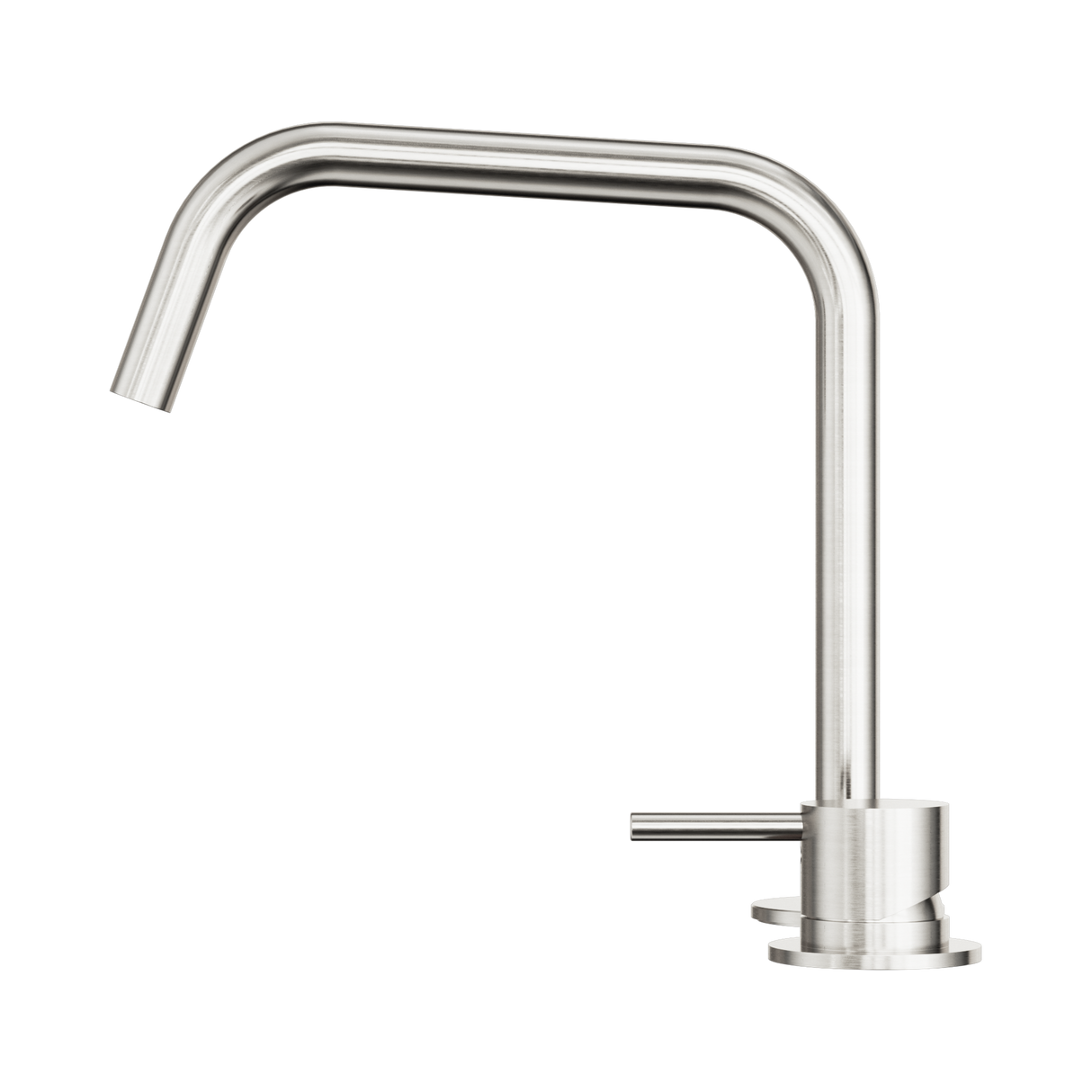 An image of Nero Tapware Mecca Hob Bath/Kitchen Mixer Set Edge Spout II Brushed Nickel