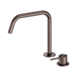 An image of Nero Tapware Mecca Hob Bath/Kitchen Mixer Set Edge Spout II Brushed Bronze