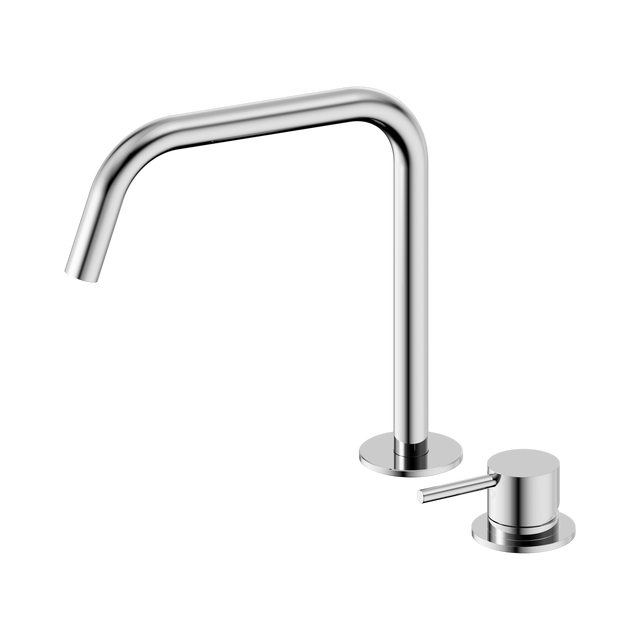 An image of Nero Tapware Mecca Hob Bath/Kitchen Mixer Set Edge Spout II Chrome
