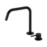 An image of Nero Tapware Mecca Hob Bath/Kitchen Mixer Set Edge Spout II Matte Black