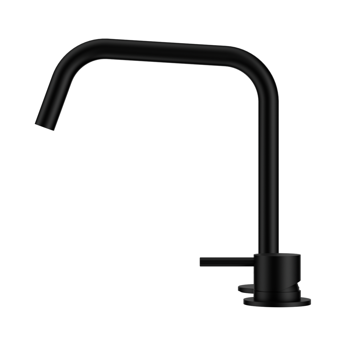 An image of Nero Tapware Mecca Hob Bath/Kitchen Mixer Set Edge Spout II Matte Black