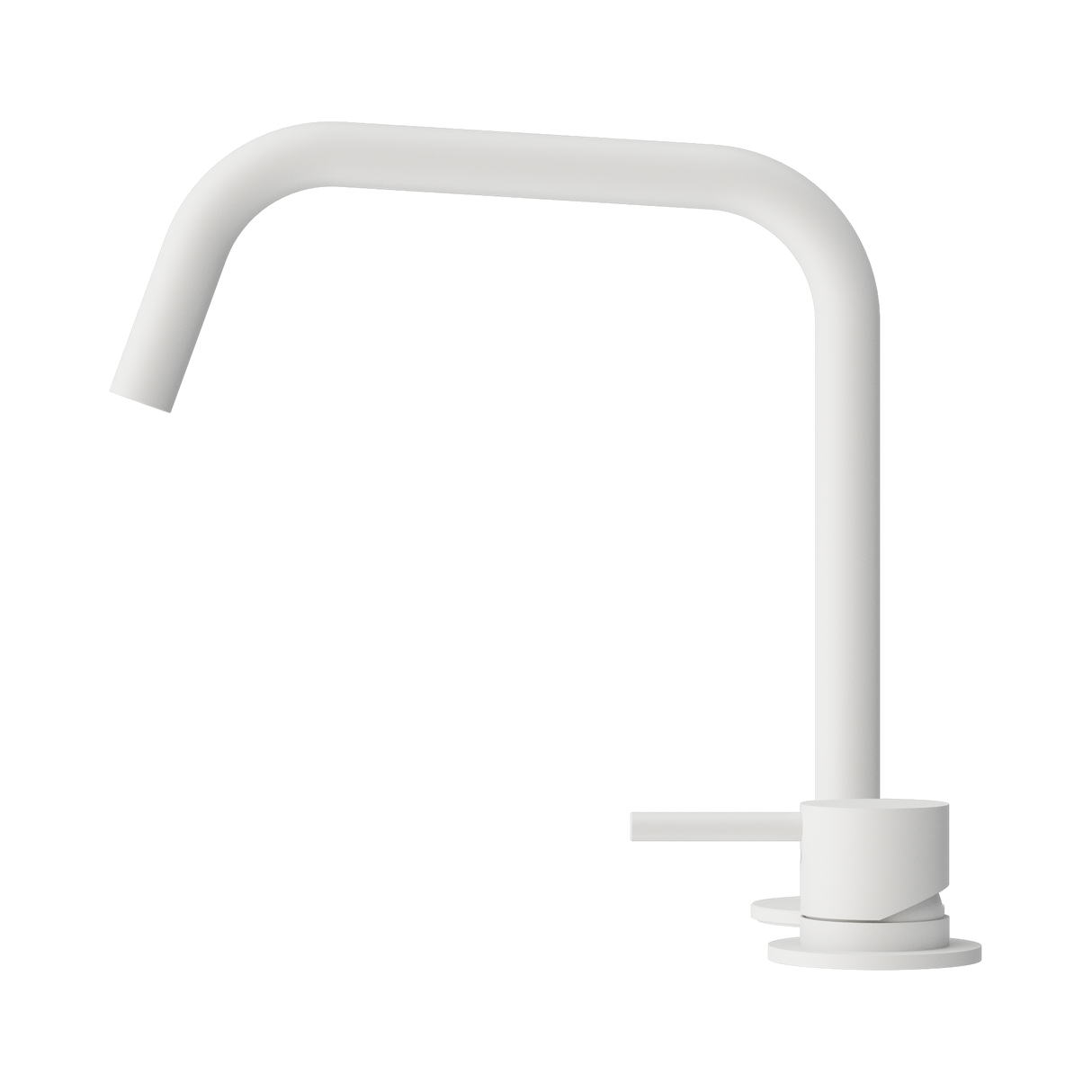An image of Nero Tapware Mecca Hob Bath/Kitchen Mixer Set Edge Spout II Matte White