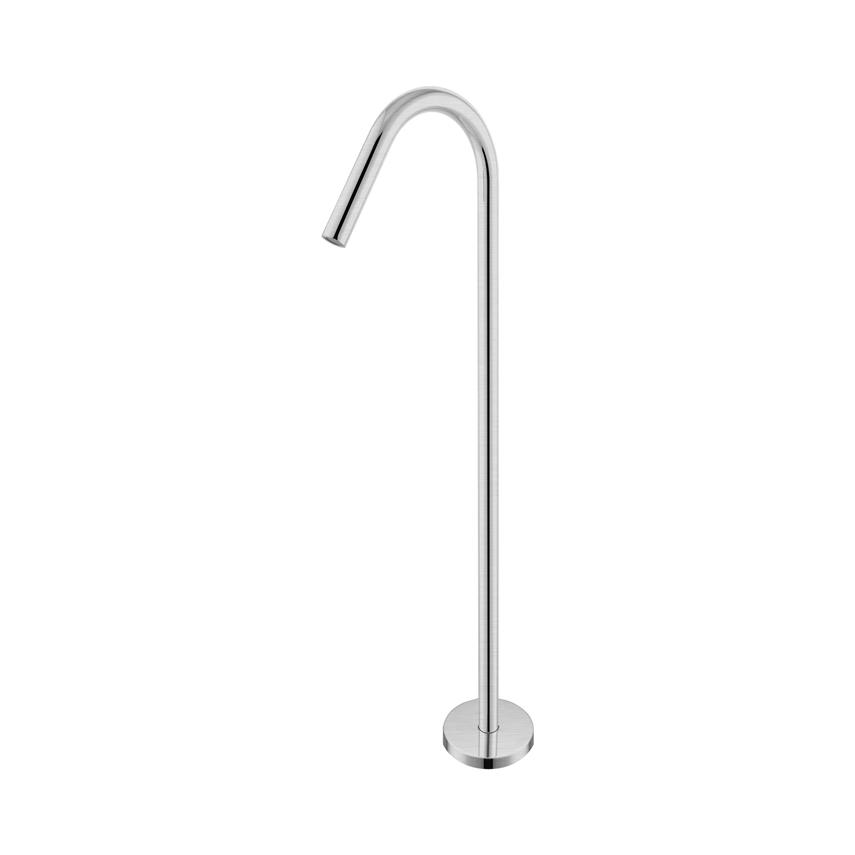 An image of Nero Tapware Mecca Freestanding Bath Spout Only Brushed Nickel