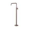 An image of Nero Tapware Mecca Freestanding Bath Mixer Square Shape Brushed Bronze