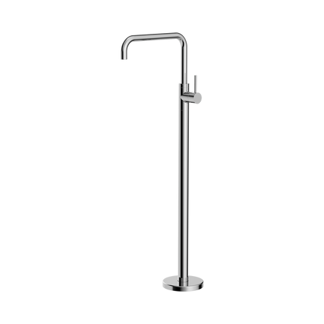 An image of Nero Tapware Mecca Freestanding Bath Mixer Square Shape Chrome
