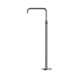 An image of Nero Tapware Mecca Freestanding Bath Mixer Square Shape Chrome