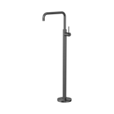 An image of Nero Tapware Mecca Freestanding Bath Mixer Square Shape Gun Metal