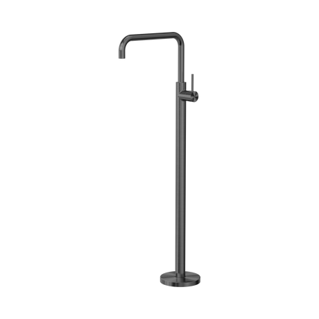 An image of Nero Tapware Mecca Freestanding Bath Mixer Square Shape Gun Metal
