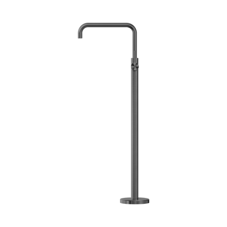 An image of Nero Tapware Mecca Freestanding Bath Mixer Square Shape Gun Metal