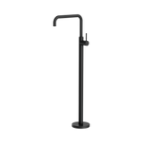 An image of Nero Tapware Mecca Freestanding Bath Mixer Square Shape Matte Black