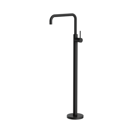 An image of Nero Tapware Mecca Freestanding Bath Mixer Square Shape Matte Black
