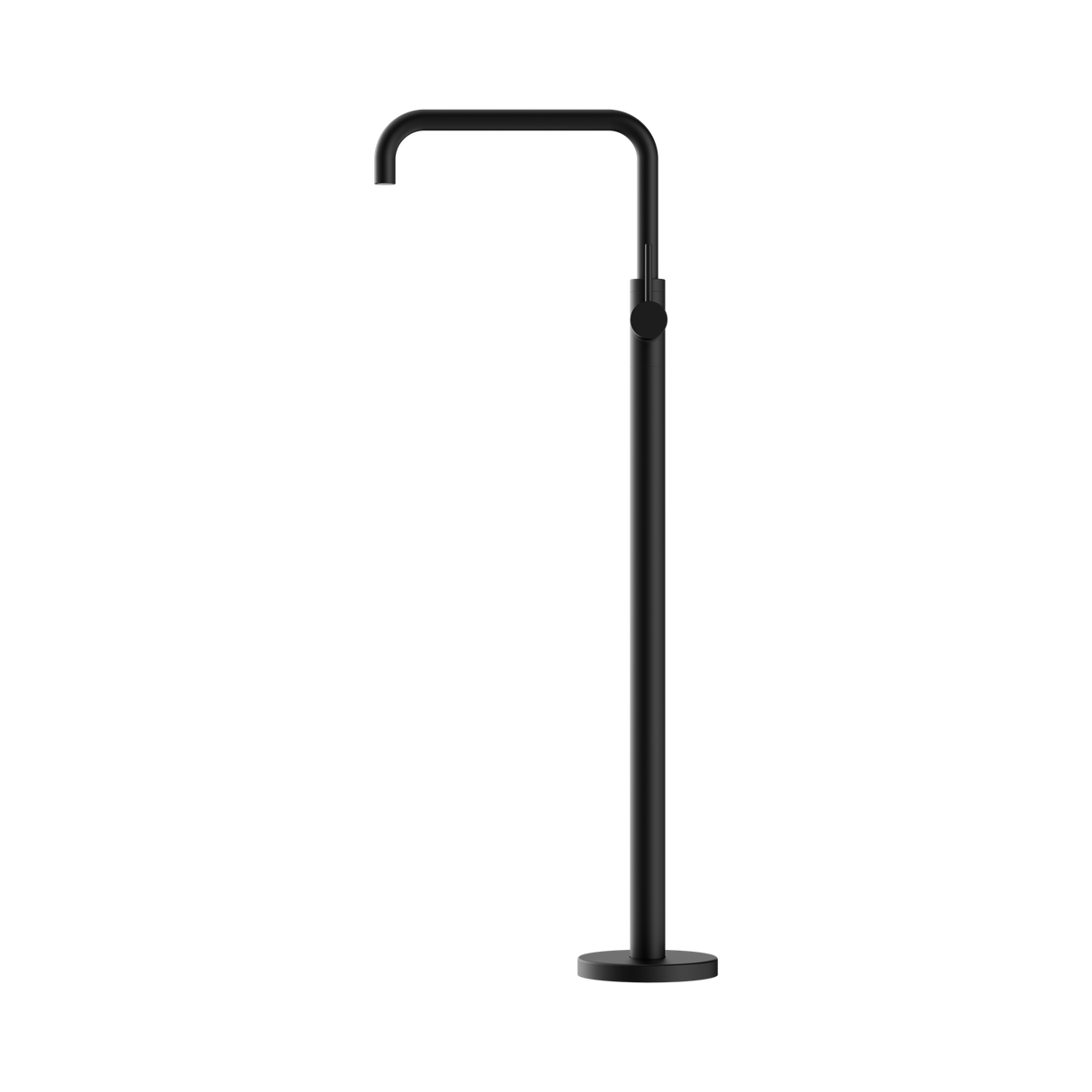 An image of Nero Tapware Mecca Freestanding Bath Mixer Square Shape Matte Black