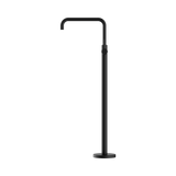 An image of Nero Tapware Mecca Freestanding Bath Mixer Square Shape Matte Black