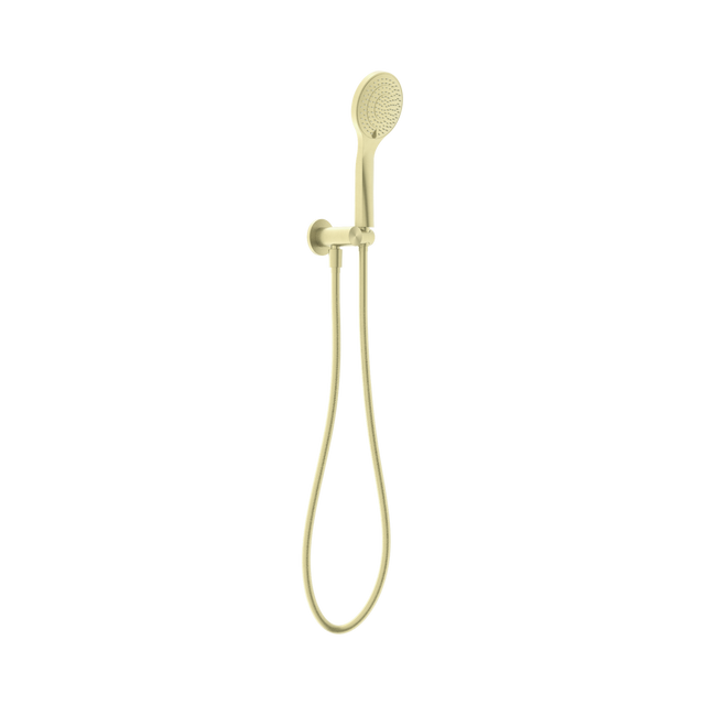 An image of Nero Tapware Mecca Shower On Bracket With Air Shower Brushed Gold