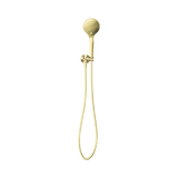 An image of Nero Tapware Mecca Shower On Bracket With Air Shower Brushed Gold
