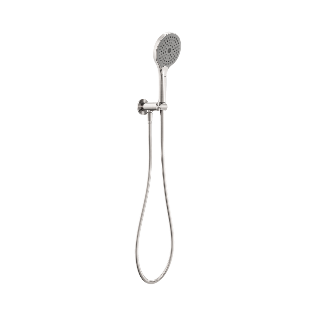 An image of Nero Tapware Mecca Shower On Bracket With Air Shower II Brushed Nickel