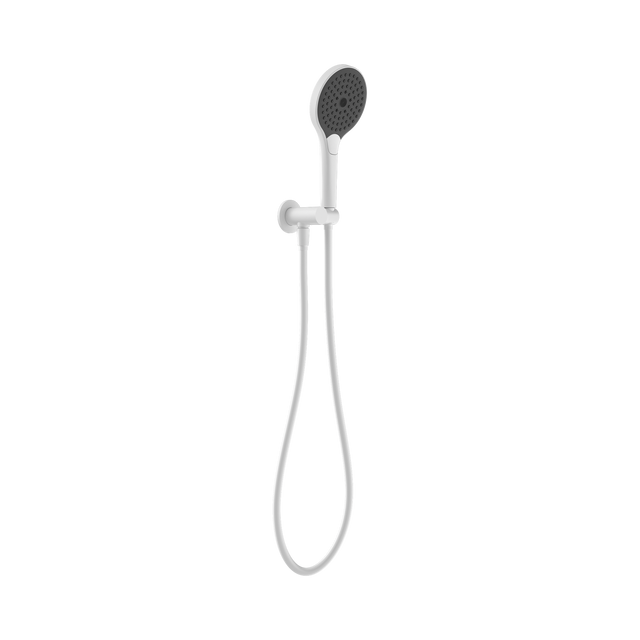 An image of Nero Tapware Mecca Shower On Bracket With Air Shower II Matte White