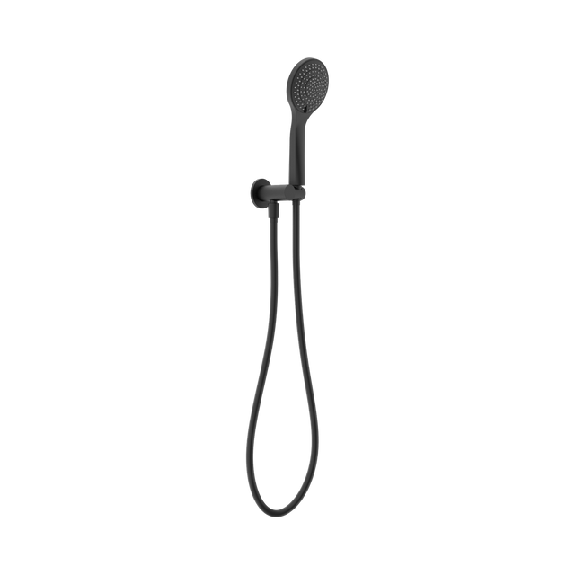 An image of Nero Tapware Mecca Shower On Bracket With Air Shower Matte Black