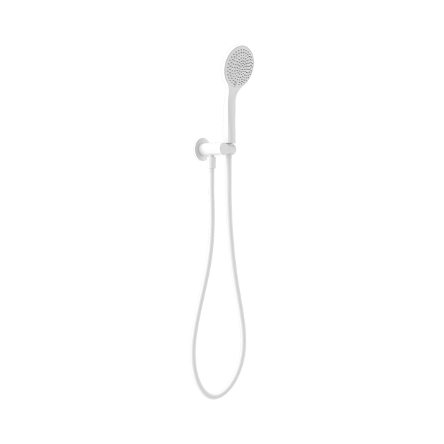 An image of Nero Tapware Mecca Shower On Bracket With Air Shower Matte White