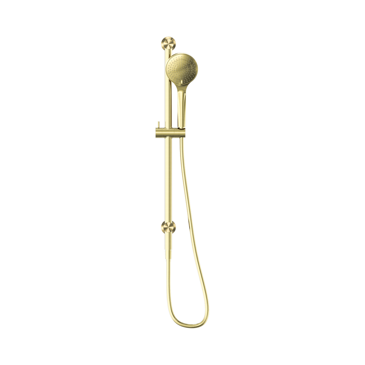 An image of Nero Tapware Mecca Shower Rail With Air Shower Brushed Gold