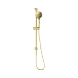 An image of Nero Tapware Mecca Shower Rail With Air Shower Brushed Gold