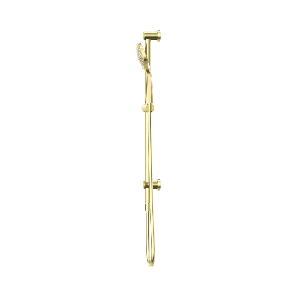 An image of Nero Tapware Mecca Shower Rail With Air Shower Brushed Gold